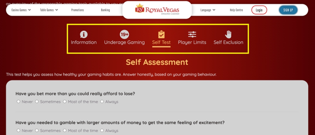 Responsible Gambling Tools